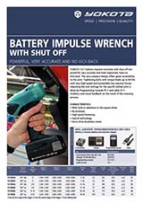 Yokota YZ-T serie Shut-Off Battery Impulse Wrench